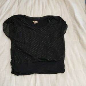 lavish Black sparkly top with banded waist